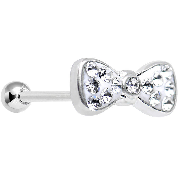 18G Clear Gem New Year Bow Tie Cartilage Tragus Earring
