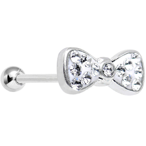 18G Clear Gem New Year Bow Tie Cartilage Tragus Earring
