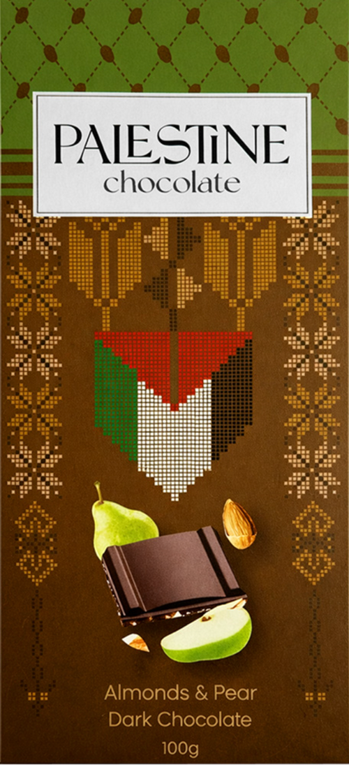 57% Dark Chocolate with Pear & Almonds 100g
