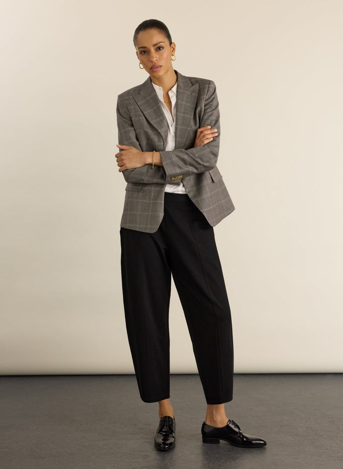 Abbie Ponte Barrel Leg Trousers - Black Baukjen