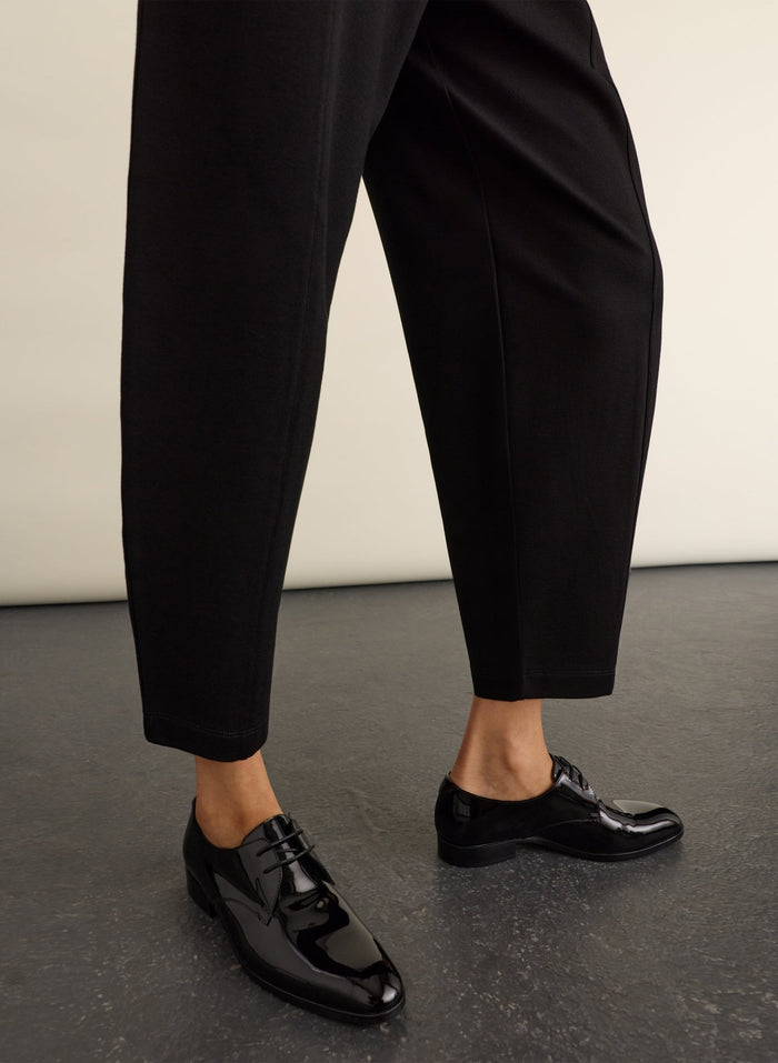Abbie Ponte Barrel Leg Trousers - Black Baukjen