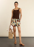 Adrien Printed Boxer Shorts - Seafoam Japanese Floral Baukjen