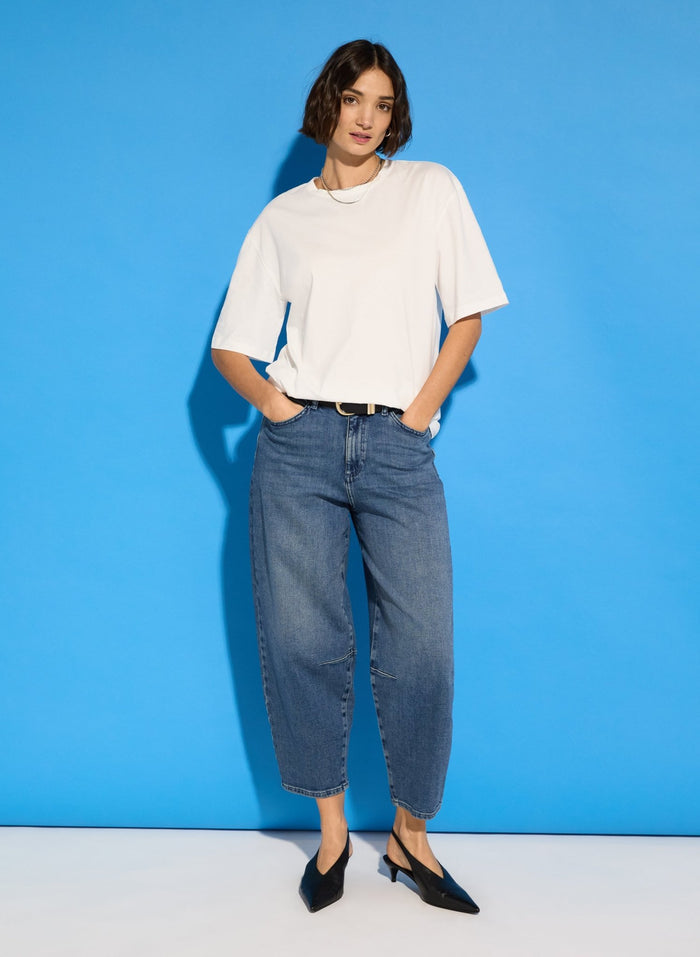 Alana Relaxed Tee - Pure White Baukjen