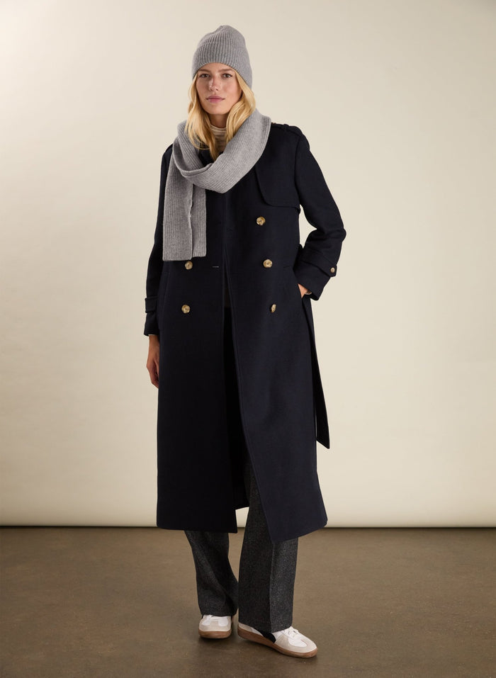Alina Recycled Wool Scarf - Grey Marl Baukjen