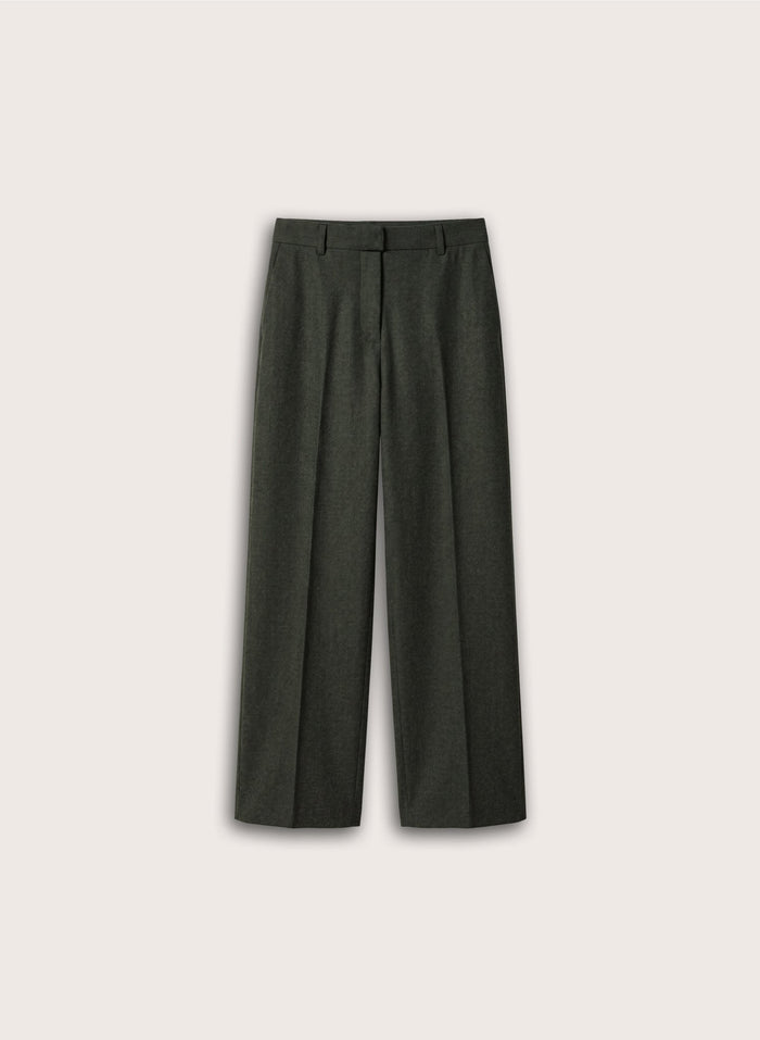 Alex Tailored Barrel Leg Trousers - Pale Khaki Baukjen