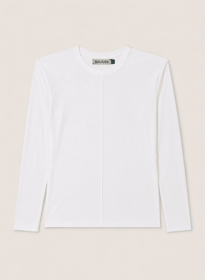 Alexa Strong Shoulder Top - White Baukjen