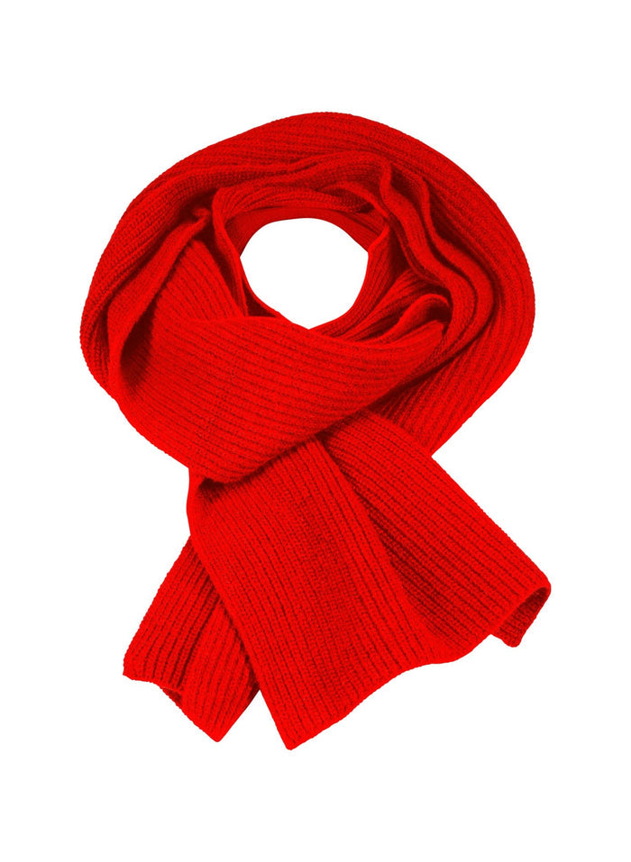 Alina Recycled Wool Scarf - Crimson Red Baukjen