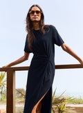 Alith T-Shirt Twist Dress - Classic Navy Baukjen