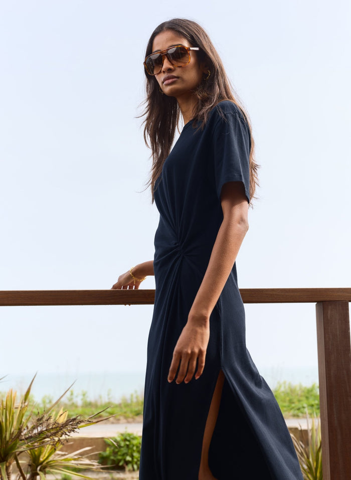 Alith T-Shirt Twist Dress - Classic Navy Baukjen