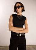 Amber Organic Cotton Top - Caviar Black Baukjen