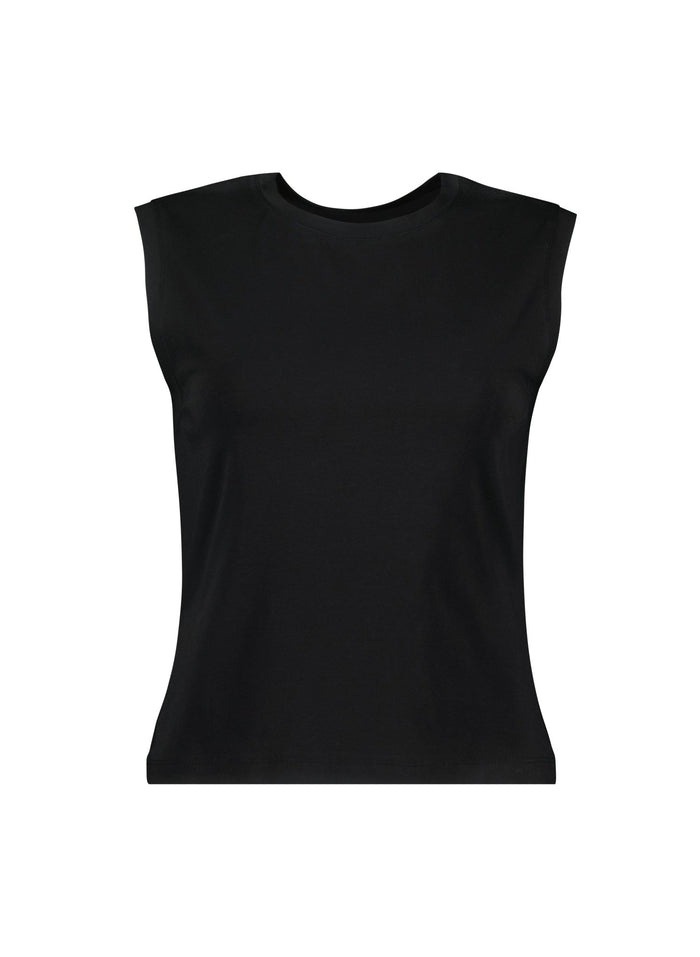 Amber Organic Cotton Top - Caviar Black Baukjen