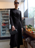 Ana Twist Front Dress - Black Baukjen