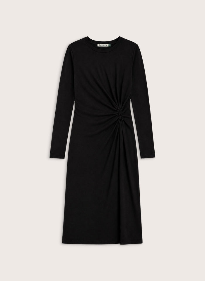 Ana Twist Front Dress - Black Baukjen