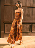 Anais Floral Dress - Tangerine Floral Baukjen