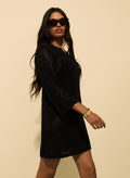 Anette Blended Ecotec Crochet Dress - Black Baukjen