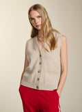 Anita Recycled Pure Wool Vest - Oatmeal Baukjen