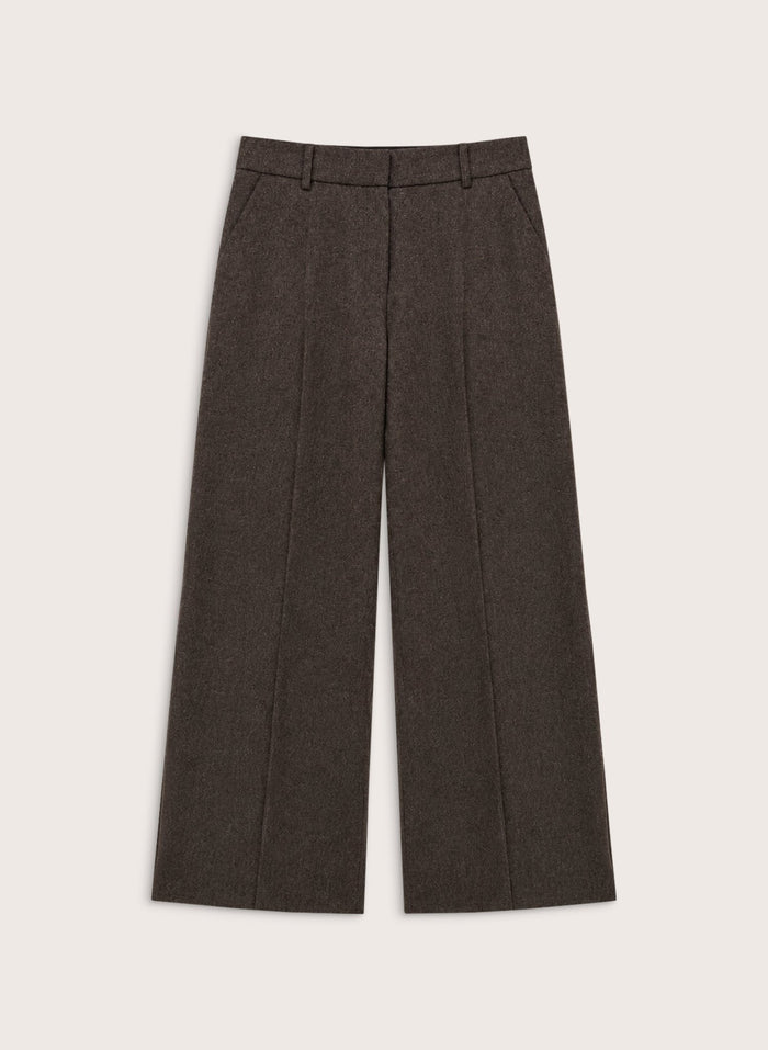 Anna Wide Leg Trousers - Milk Chocolate Baukjen