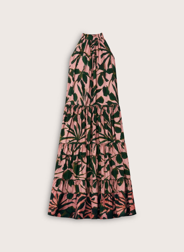 Anouk Printed Sleeveless Maxi Dress - Pink Palm Print Baukjen