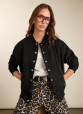 Antonia Wool Blend Bomber Jacket - Caviar Black Baukjen