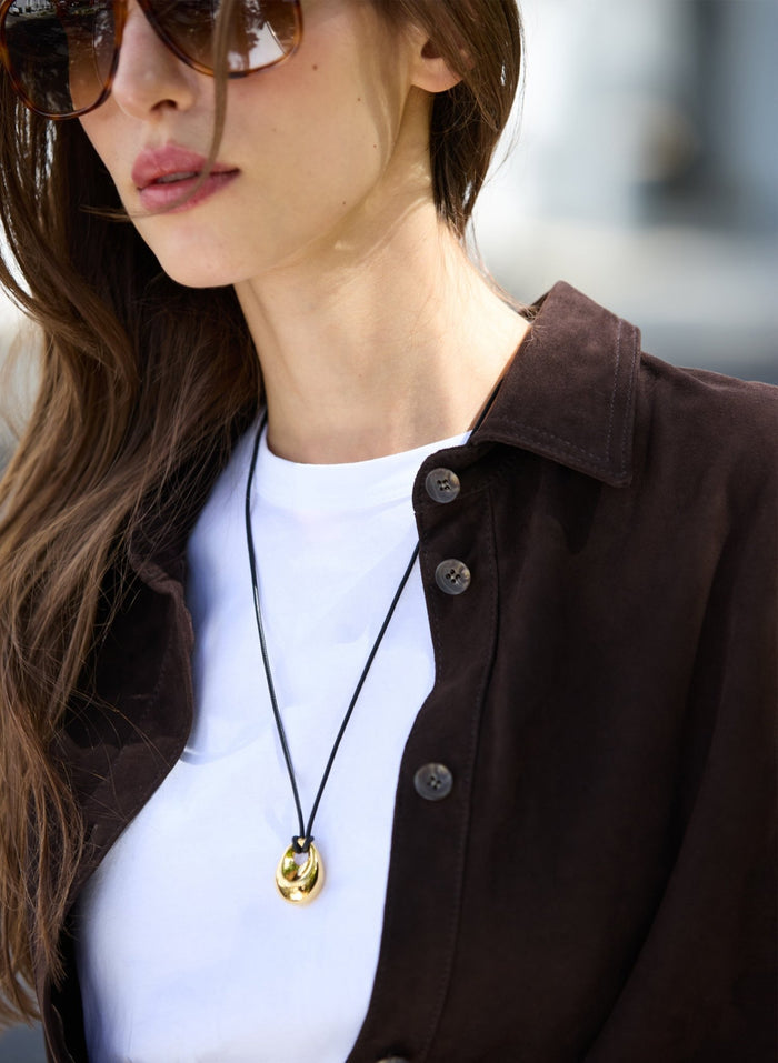 Ava Pendant Cord Necklace - One Size Baukjen