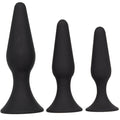 Backdoor Bliss 3 Size Silicone Suction Cup Butt Plug Anal Training Set