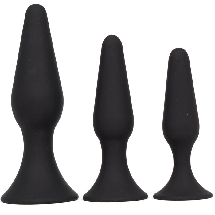 Backdoor Bliss 3 Size Silicone Suction Cup Butt Plug Anal Training Set