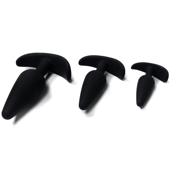 Backdoor Bliss 3 Size Tapered Silicone Butt Plug Training Set