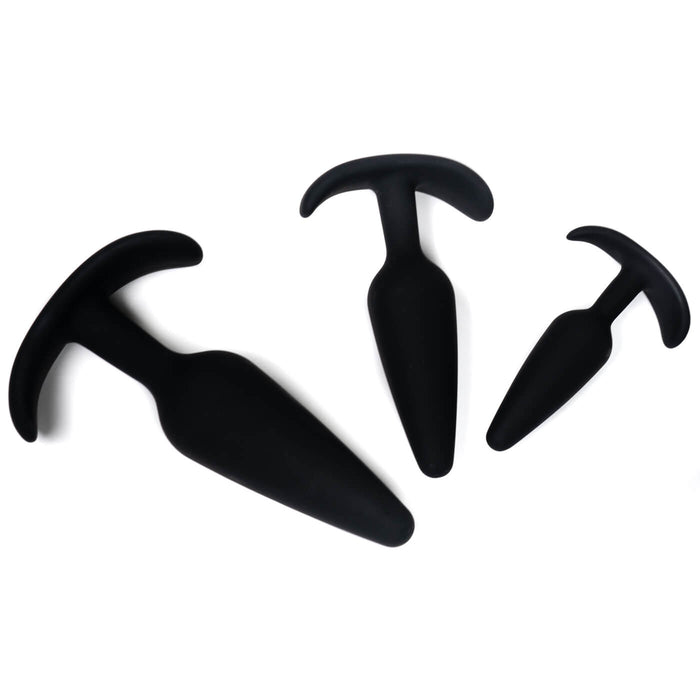 Backdoor Bliss 3 Size Tapered Silicone Butt Plug Training Set