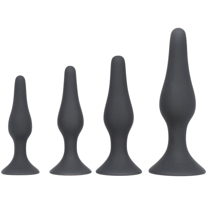 Backdoor Bliss 4 Size Silicone Suction Cup Butt Plug Training Set