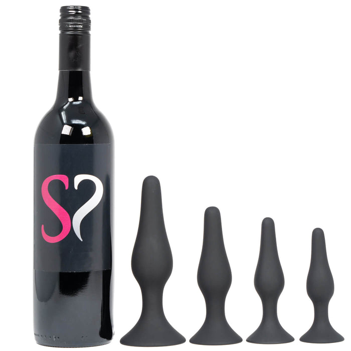 Backdoor Bliss 4 Size Silicone Suction Cup Butt Plug Training Set