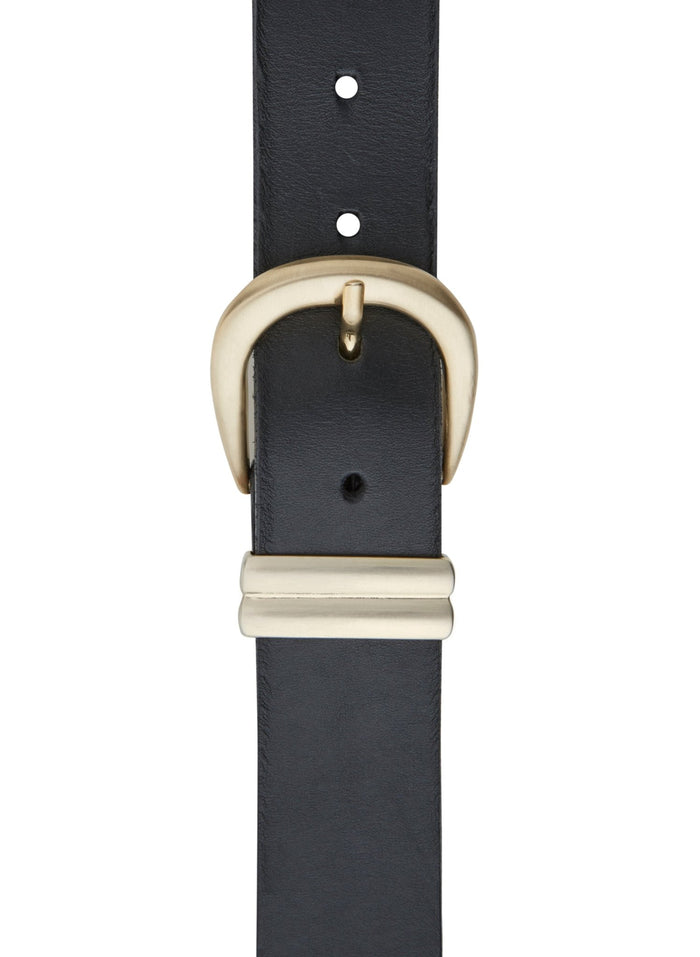 Baukjen Signature Gold Buckle Belt - Caviar Black Baukjen