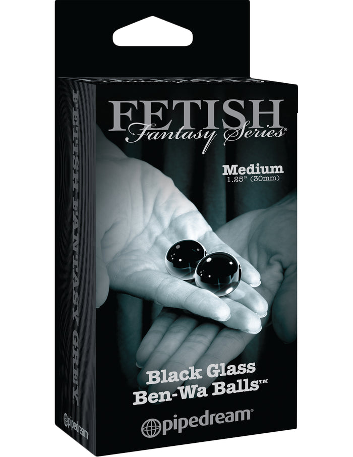 Black Glass Ben-Wa Balls Medium by Fetish Fantasy Limited Edition