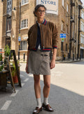 Blaine Wool Blend Kilt - Neutral Puppytooth Check Baukjen