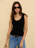 Brenna Scoop Neck Vest - Caviar Black Baukjen