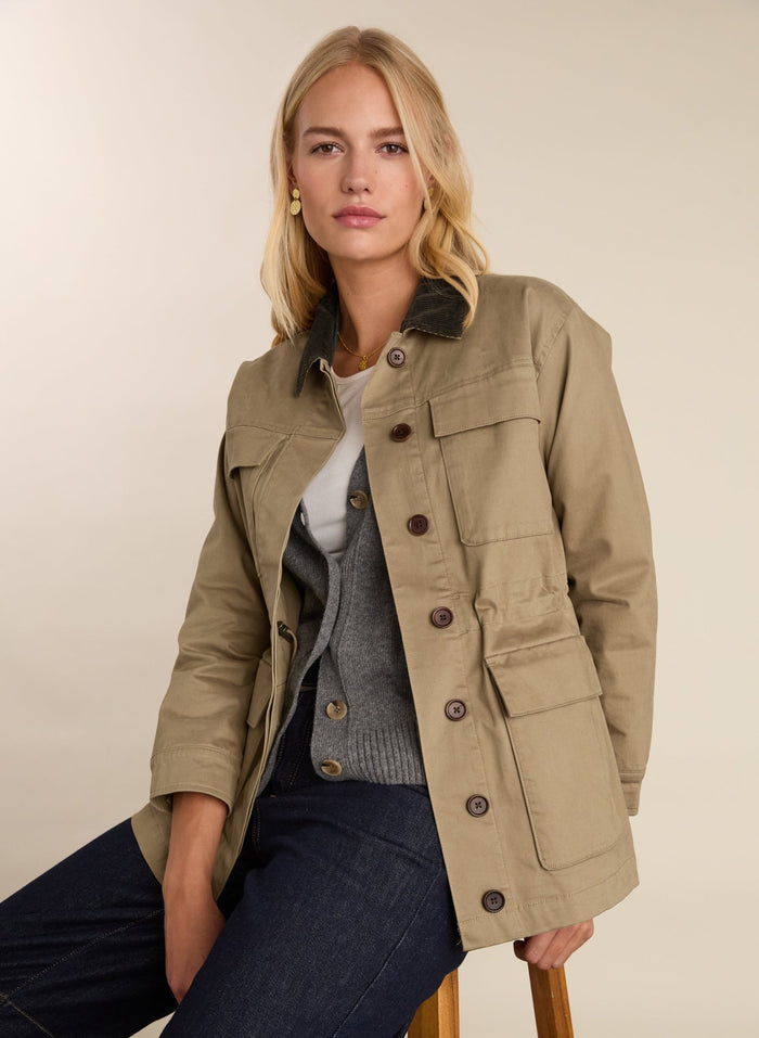 Bridie Organic Cotton Barn Jacket - Sand Baukjen