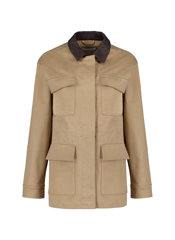Bridie Organic Cotton Barn Jacket - Sand Baukjen
