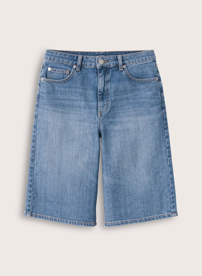 Britney Organic Cotton Stretch Denim Shorts - Light Indigo Baukjen