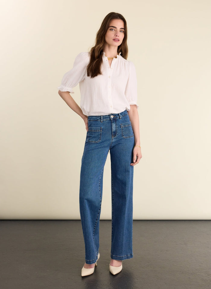 Bryony Organic Cheesecloth Blouse - Pure White Baukjen