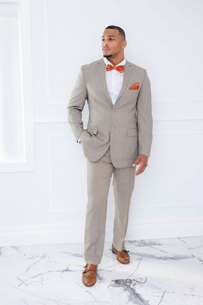 Burnt Sienna Bowtie and Accessory Set (Groomsmen) - Quick Ship