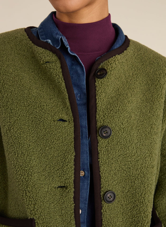 Caitlin Recycled Fleece - Khaki Baukjen