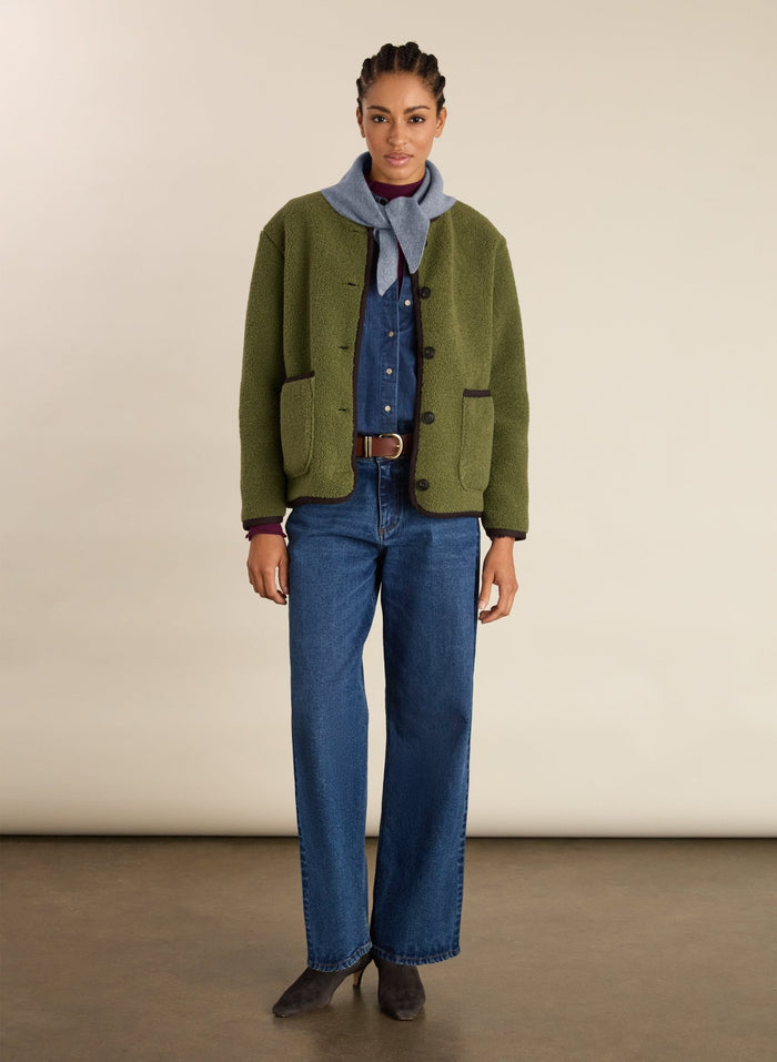Caitlin Recycled Fleece - Khaki Baukjen