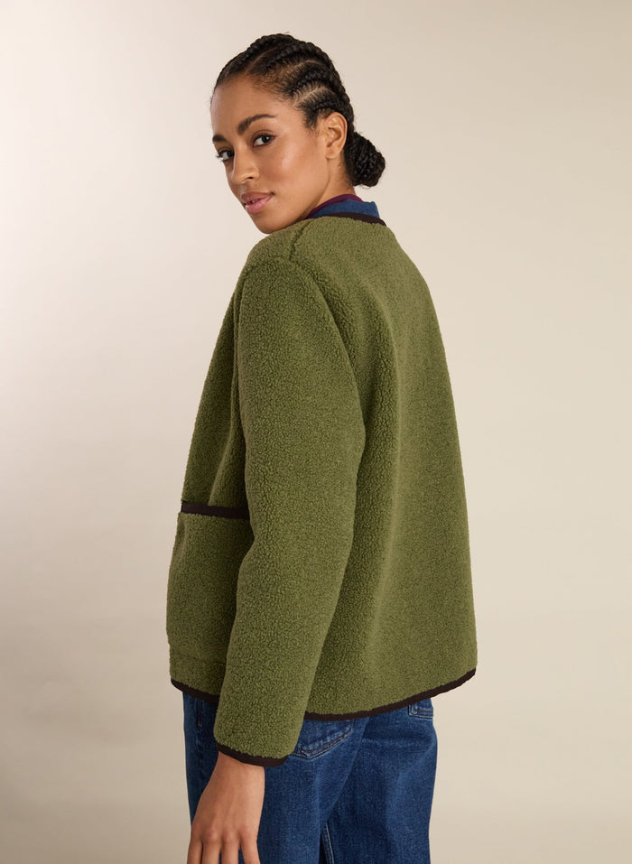 Caitlin Recycled Fleece - Khaki Baukjen