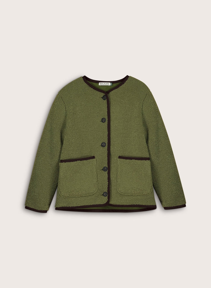 Caitlin Recycled Fleece - Khaki Baukjen