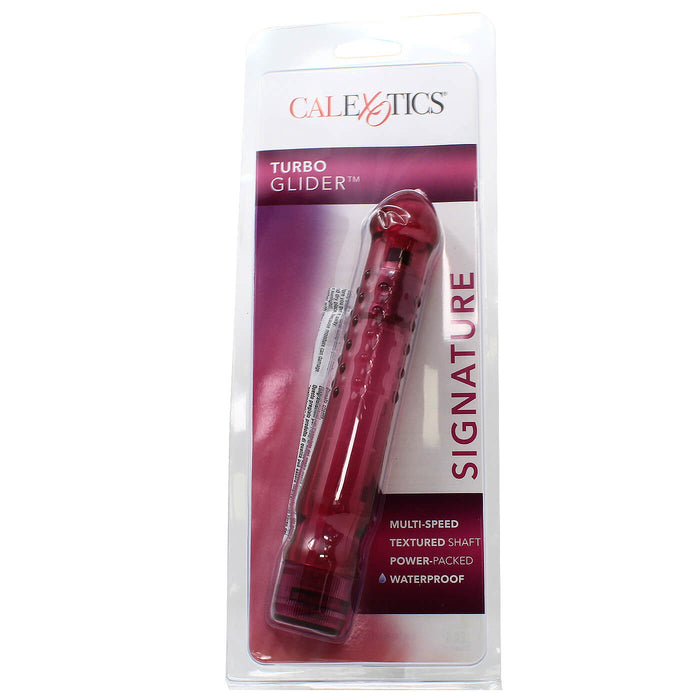 California Exotics Turbo Glider Raspberry Crush 6 Inch Waterproof Classic Vibrator