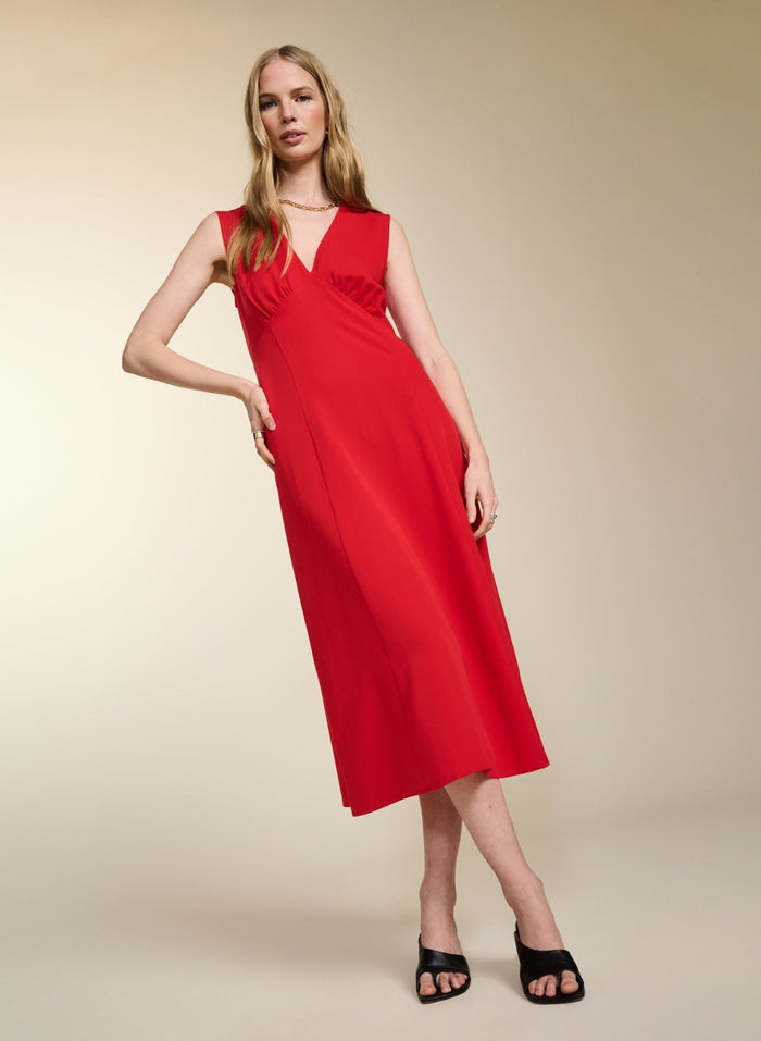 Carmen Dress with TENCEL™ - Crimson Red Baukjen