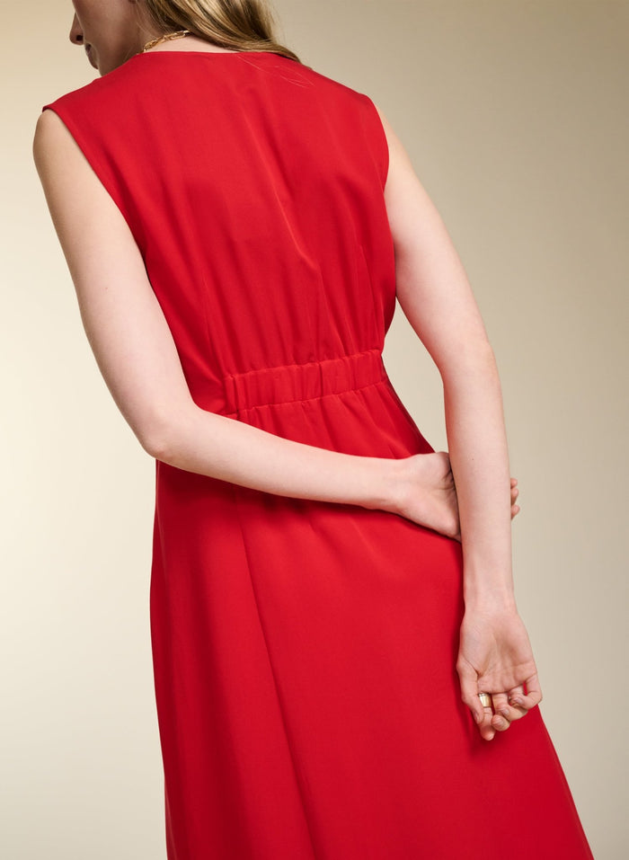 Carmen Dress with TENCEL™ - Crimson Red Baukjen