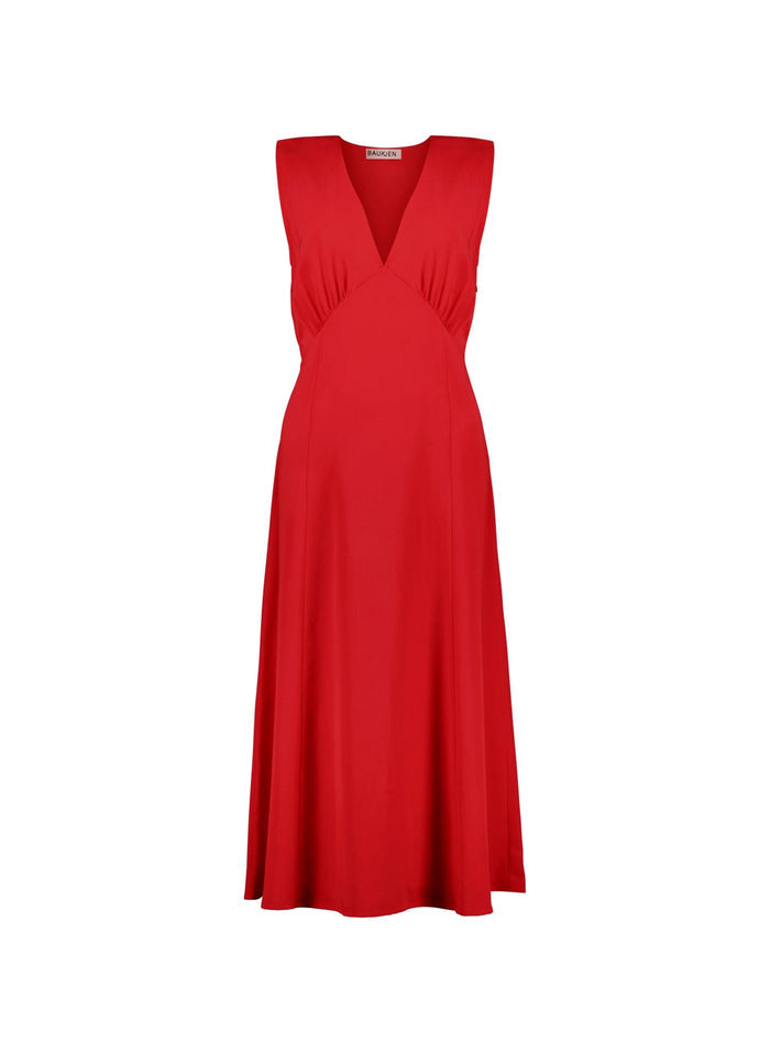 Carmen Dress with TENCEL™ - Crimson Red Baukjen