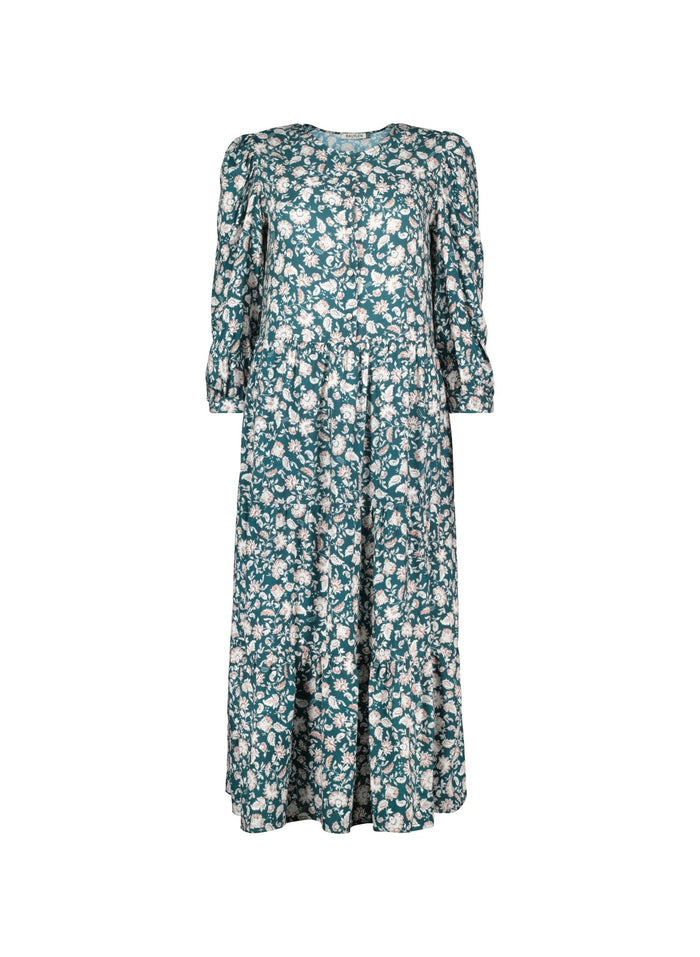 Carol Dress with LENZING™ ECOVERO™ - Dark Cedar Saraca Baukjen