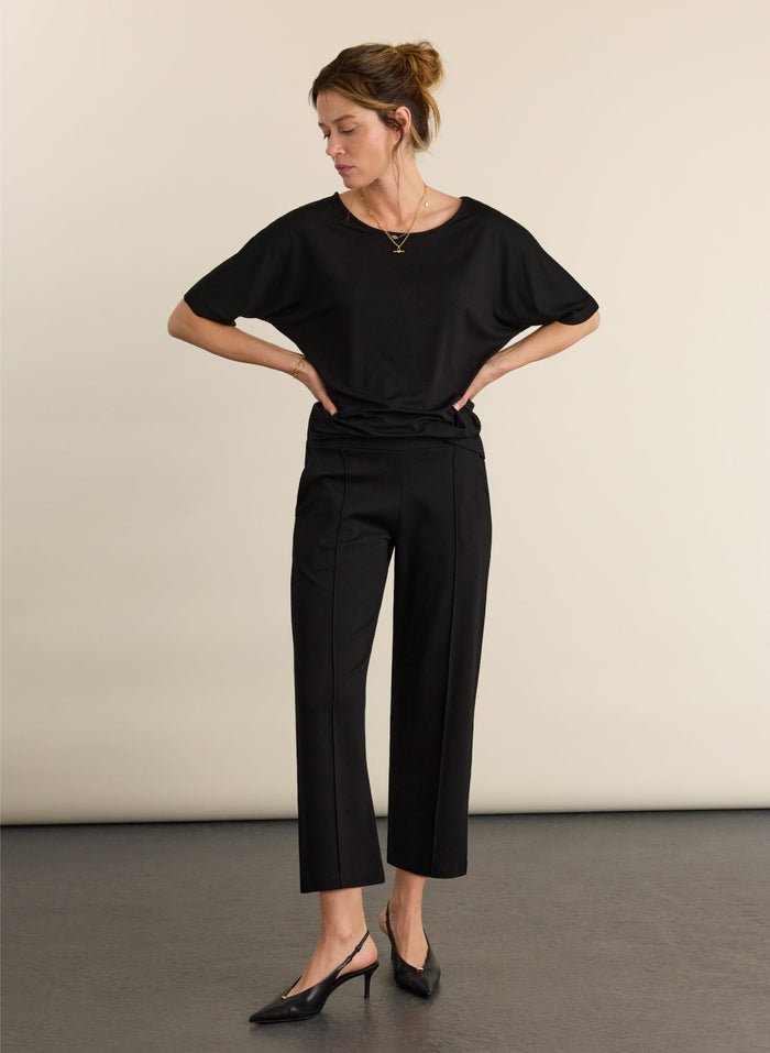 Carrie Boat Neck Top - Black Baukjen