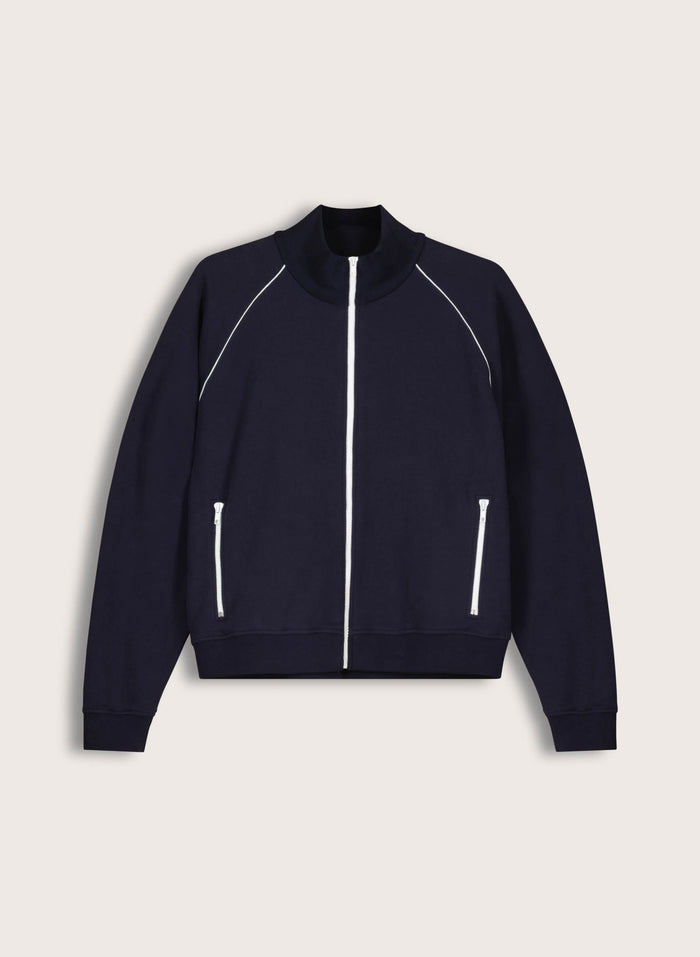 Carter Organic Cotton Zip Through Sweatshirt - Classic Navy Baukjen